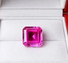 11.45 Ct GIE Certified Natural Pink Sapphire Asscher Cut Loose Gemstone S02 A 