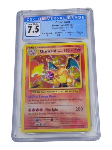 Charizard 11/108 Evolutions Holo CGC 7.5 Near Mint+ 9007