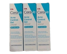 CERAVE ACNE CONTROL GEL 1.35 OZ. BOXED LOT OF 3 PIECE LOT