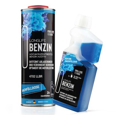 Longlife BENZIN Additiv Zusatz, Nachfüll-Set für 1500L Benzin LIFETIME Pro-Line