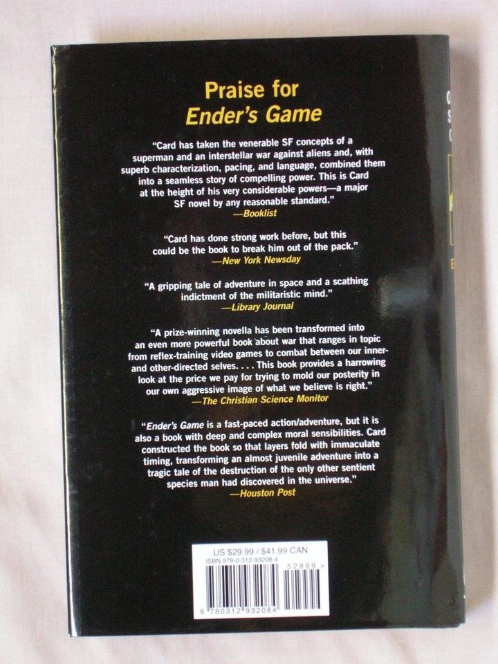Signed ENDER'S GAME Orson Scott Card FINE HARDCOVER HUGO NEBULA BOOK - Image 3 of 4