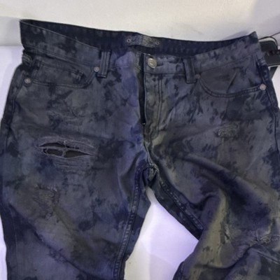 Level 7 Spencer Fit Acid Wash Distressed Straight Jeans Moonstruck 5-Pocket