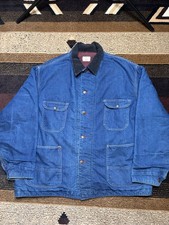 Vintage 60s Big Mac Sanforized Penneys Lined Denim Chore Coat Jacket Size XXL