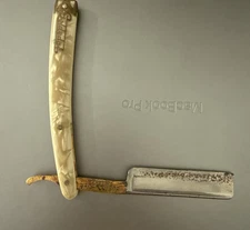 VINTAGE PEARL DUCK DUBL DUCK *GOLDEDGE* STRAIGHT RAZOR 5/8