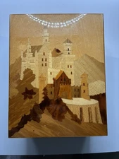 Wood Inlaid classic Music Box Jewelry Castle