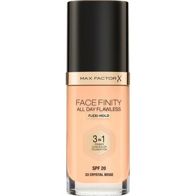 MAX FACTOR Foundation Flawless 3in1, 33 Chrystal Beige, LSF 20, 30 ml