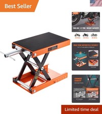 Motorcycle Lift 1100 Lbs Motorcycle Scissor Lift Jack With Wide Deck Safet...