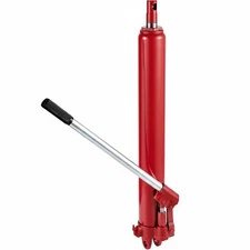 Hydraulic Long Ram Jack 8 Ton with Single Piston Pump, Clevis Base, Manual Hoist