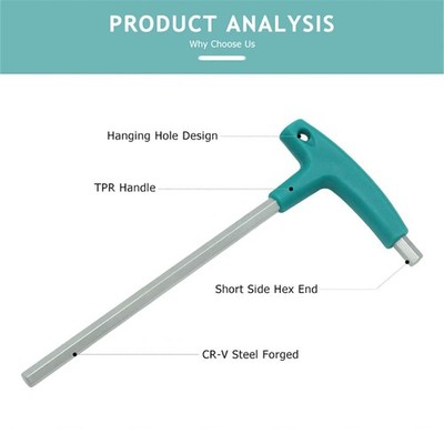 T Handle Hex Wrench Set, 9PCS (Green)