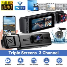 3 Lens Dashcam Auto KFZ DVR Kamera Video Recorder Dash Cam G-sensor 1080P WiFi