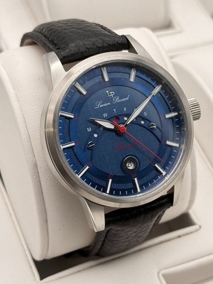 Lucien Piccard Sorrento Herrenuhr Quartz LP-10154-03 Lederarmband Blau Datum