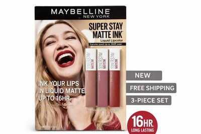 Maybelline SuperStay Matte Ink Liquid Lipstick Set 3 Colors New