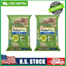 2 Bags Feline Pine Original Cat Litter, Non-Clumping Wood Cat Litter 40LB Bag