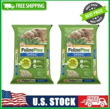 2 Bags Feline Pine Original Cat Litter, Non-Clumping Wood Cat Litter 40LB Bag
