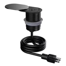 Link2Home 1-Power-Outlet Space Saver Grommet Socket USB A/C Port 3.1