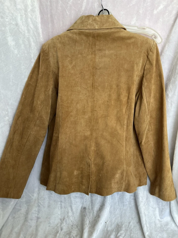VINTAGE Dialogue Classics Tan SUEDE Jacket Size LARGE NWT - Image 2 of 4
