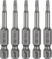 5 StüCk T10 Torx Bit Set Schraubendreher Bitsatz 1/4 Zoll Sechskantschaft 50Mm L