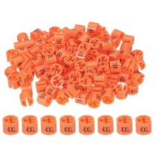 120 Pcs Clothes Hanger Markers, 4XL Size Tag Fit 3mm Rod, Coral