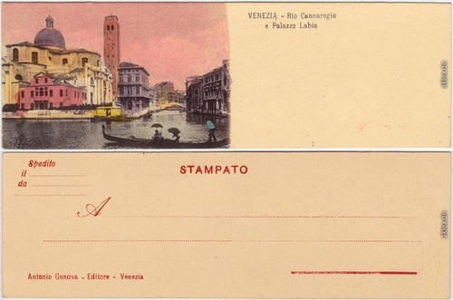 Venice Venezia Rio Cannaregio e Palazzo Labia 1905