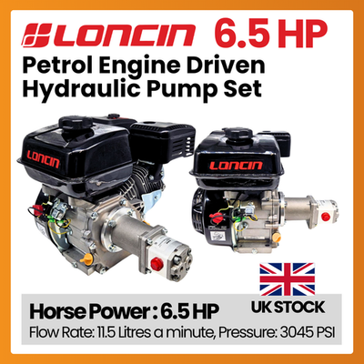 #ad #ad Loncin G200 6.5HP Petrol Engine Hydraulic Pump Set 11.5 L min Gear Pump GBP 389.12