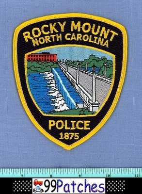 ROCKY MOUNT NORTH CAROLINA Shoulder Patch FACTORY DAM WATERFALL BRIDGE  1D
