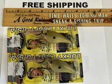 LOT OF 2 Lucky Craft SKT MR Skeet Reese Squarebill Crankbaits BONE COPPER READ