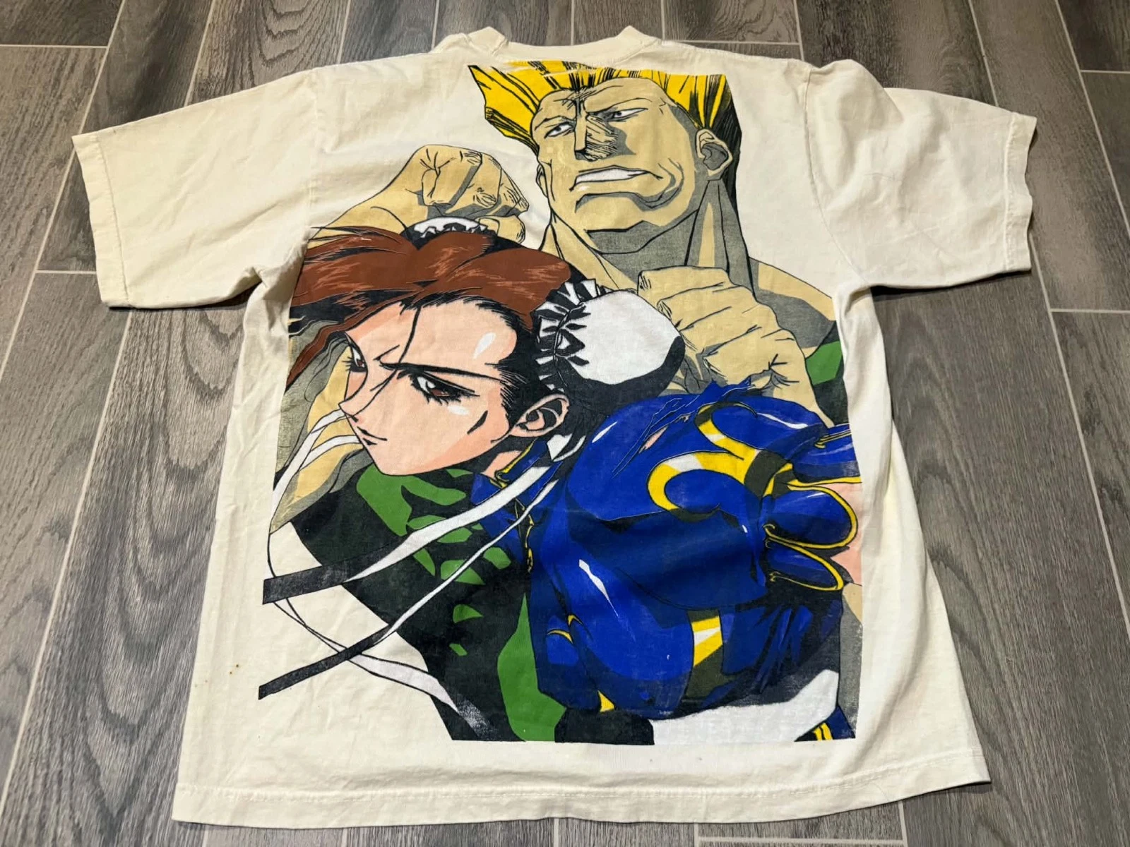 Vintage Rush Chun-Li Guile AOP Street Fighter Art size Large capcom - product detail image 1