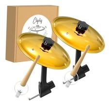 Gold Car Cymbal Air Vent Mini Drum Crash Cymbal Set - 2 Pack