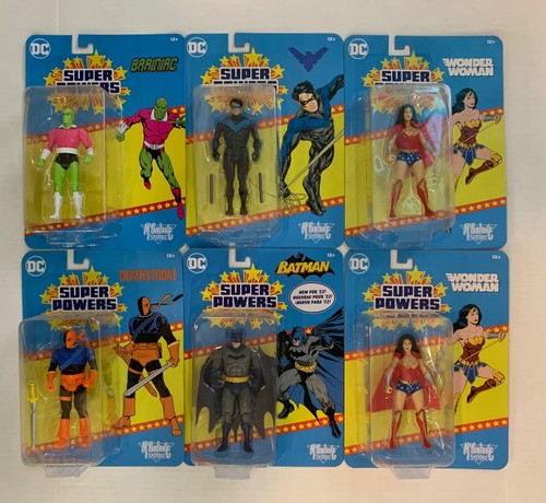Lot of 6 DC Comics Mcfarlane Super Powers Super Heroes MOC: BATMAN NIGHTWING +++