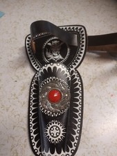 Vintage 1950's Or 60's- Hubley Perhaps Leather Look Holster For Cap Pistol