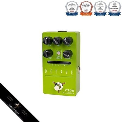 FLAMMA FS08 Oktavpedal E-Gitarre Polyphon Oktave Effektpedal mit Dry