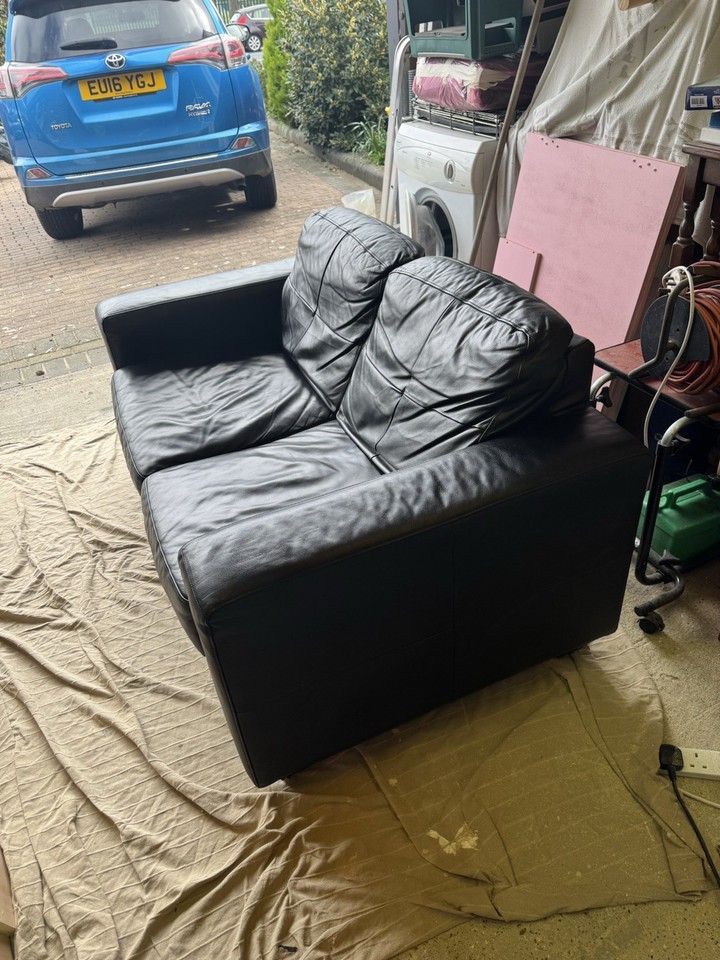 IKEA (genuine Leather not faux )Two Seater Sofa | eBay UK