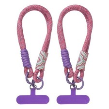 2 Pcs Phone Lanyard Universal Phone Wrist Lanyard with Pads, Purple