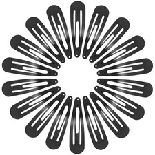 30 Pack Large Black Metal Snap Hair Clips 3.1 Inch Barrettes No Slip Hair Pins