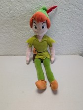 Peter Pan Plush Disney Store Stuffed Doll Soft Toy Large Green Outfit