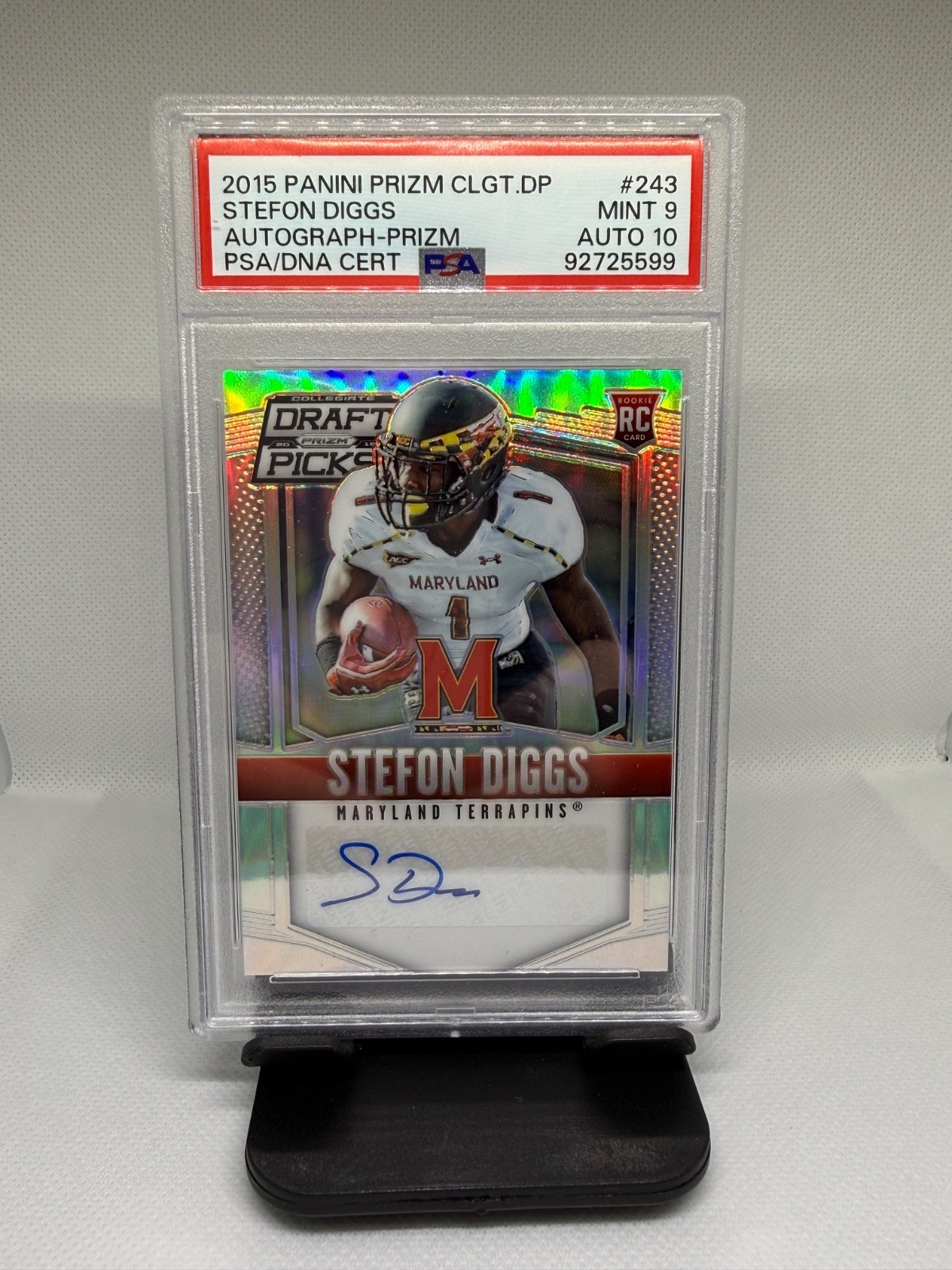 Stefon Diggs Panini Prizm Collegiate Draft Picks #243 Autograph