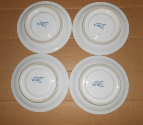 4er Set Untertassen - 5 3/4" mit eingelassenem Tassenbereich - Montgomery Ward - Bild 4 von 4