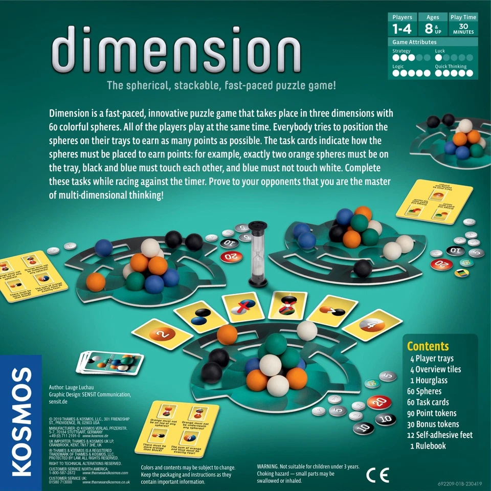 Thames & Kosmos Dimension Strategy Family Board Game NEW & SEALED - Image 2 of 4