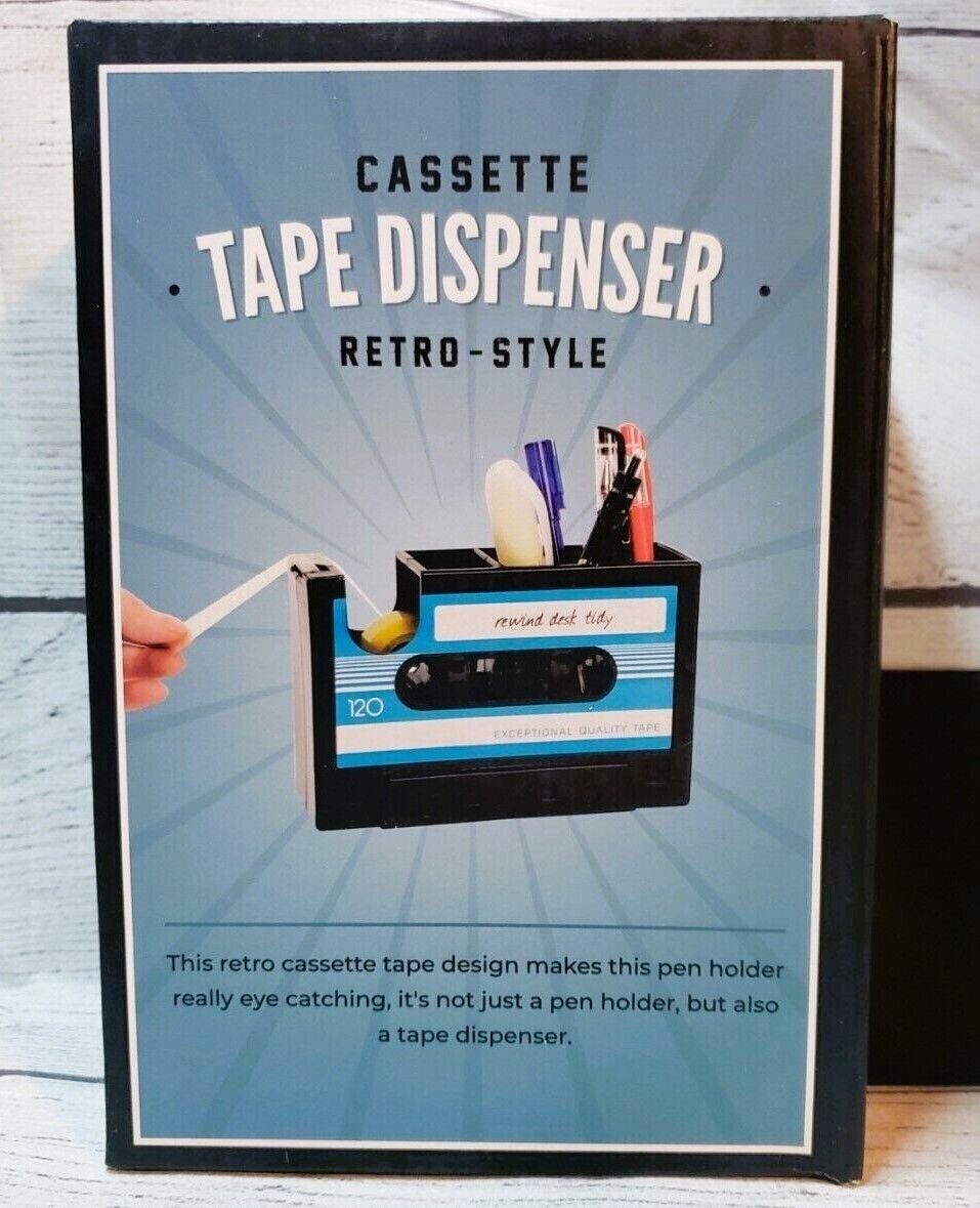 Cassette Tape Dispenser Retro-Style Pen Holder  NEW-image