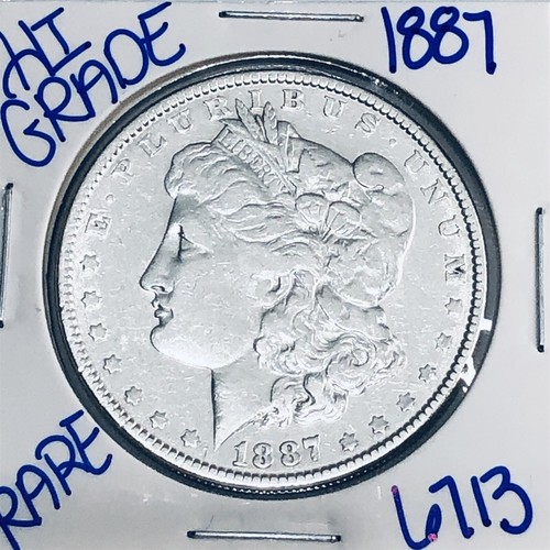 1887 MORGAN SILVER DOLLAR AUTHENTIC HI GRADE U.S. MINT COIN FREE SHIPPING 6713