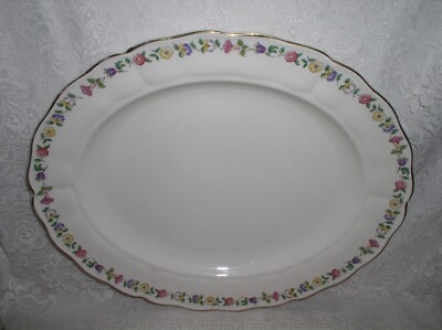 Marlborough Royal Petal Grindley Greenway England Oval Serving Plate 14'' Platter