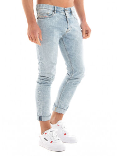 Diesel - Jeans extensibles homme taille basse coupe mince bleu clair - D-Luster 0GDAM - Photo 1/5