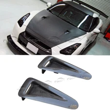 Carbon Fiber Hood Vent Insert Bonnet Air Intake Duct For 2008-15 Nissan R35 GTR