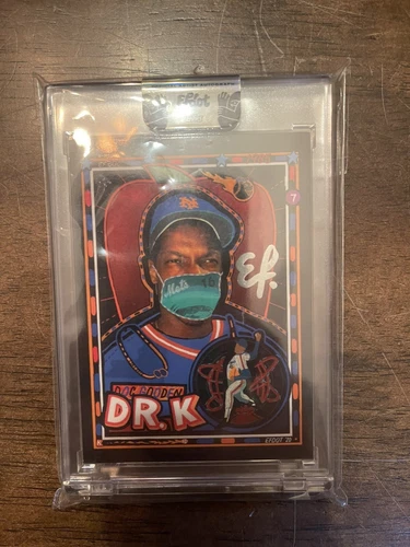 Topps Project 2020 - #137 DWIGHT GOODEN by Efdot Artist AUTO Silver Ink. #8/40