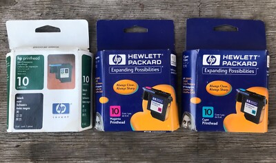 New Genuine HP Printhead #10 Black Cyan Magenta No Expiration UN-OPENNED