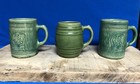 Vintage Green Stoneware Beer Mugs Lot of 3 - McCoy? — photo 1