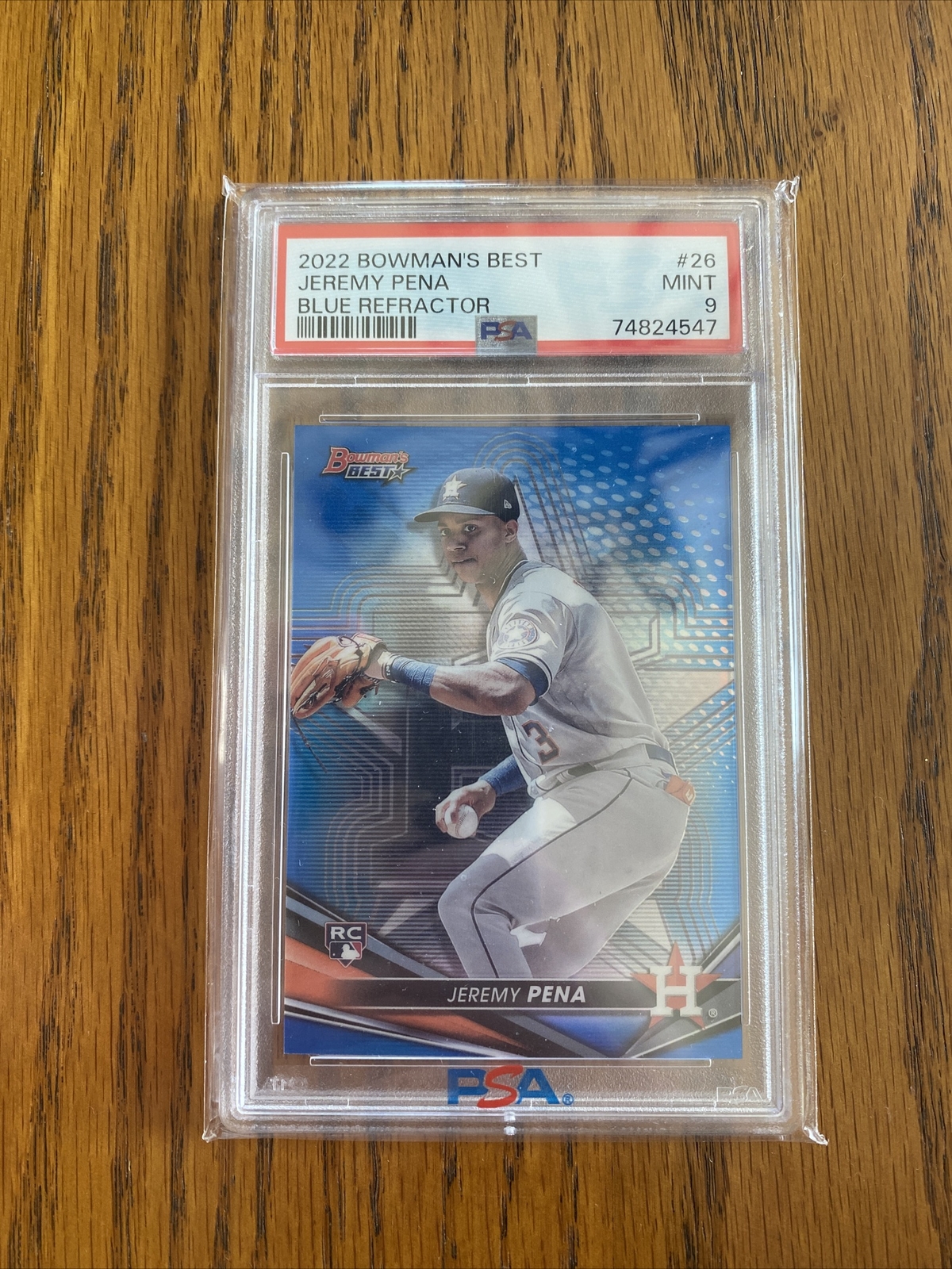 2022 Bowman’s Best Jeremy Pena Blue Refractor Rookie /150 PSA 9
