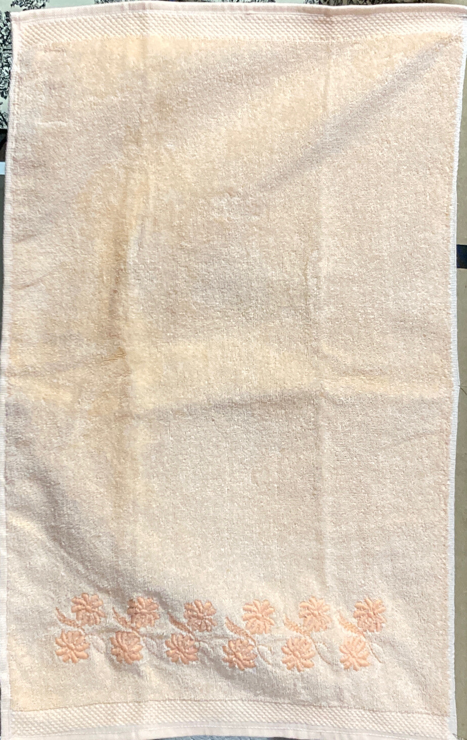 VTG Dundee Embroidered Cotton Towel Set Bath Hand Washcloth Light Orange eBay