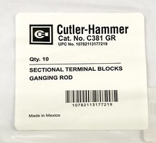 EATON CUTLER HAMMER C381 GR Sectional Terminal Blocks Ganging Rod 6" C381-GR