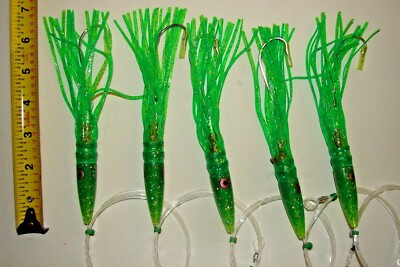 10 Ballyhoo Pin Rigs 1/2oz Mahi Marlin Wahoo Dorado Dolphin - Foto 9